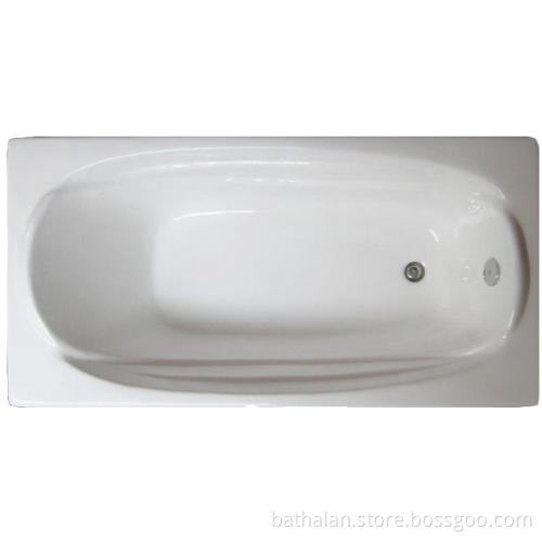 enameled cast iron bathtub